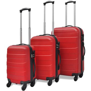 

Shumee Sada tří skořepinových kufrů na kolečkách 45,5/55/66 cm, červená