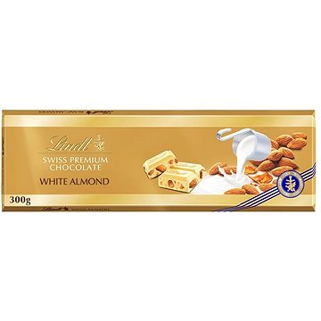 

LINDT Gold Tablet Švýcarská Bílá Čokoláda S Mandlemi 300 g
