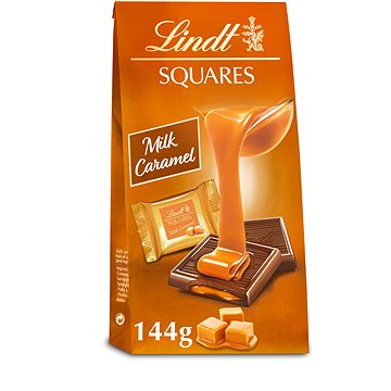 

LINDT Squares Mléčná Čokoláda S Karamelovou Náplní 144 g