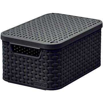 

Curver Úložný box RATTAN Style2 s víkem S, černý