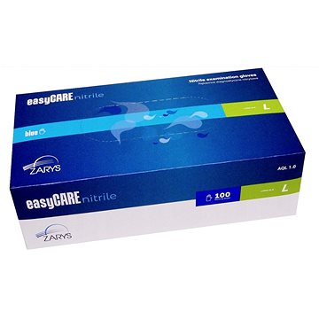 

Nitrilové rukavice ZARYS easyCARE, bez pudru - modré M (balení - 100 ks)