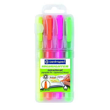

CENTROPEN zvýrazňovač 8722 4 ks