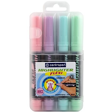 

CENTROPEN zvýrazňovač 8542 flexi soft 4 ks