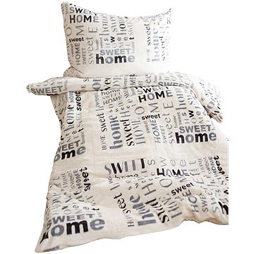 

Jerry Fabrics Povlečení mikroflanel Home sweet home 140 × 200, 70 × 90 cm