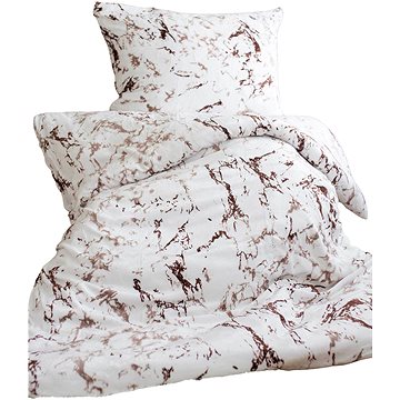

Jerry Fabrics Povlečení mikroflanel Mramor hnědý 140 × 200, 70 × 90 cm