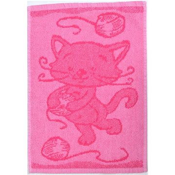 

Profod Dětský ručník Cat pink 30×50 cm