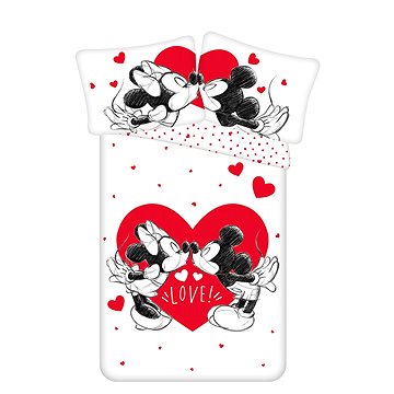 

Jerry Fabrics Mickey and Minnie Love s velkým sdrcem
