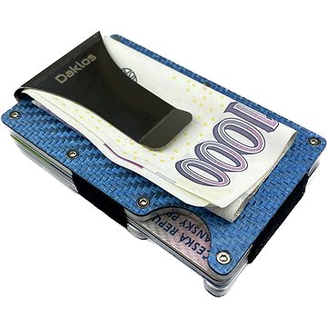 

Daklos Carbet RFID carbon s klipem modrá