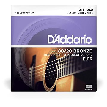 

Daddario EJ13 Bronze Custom Light 11-52