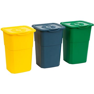 

DEA HOME Eco Set 3 odpadkových košů na tříděný odpad 3 × 50 l