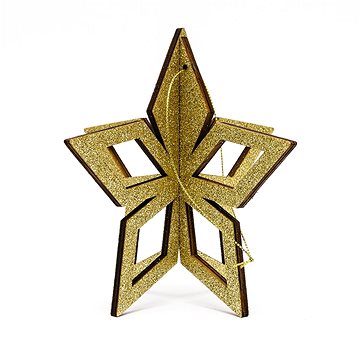 

DECOLED Vánoční dekorace - zlatá hvězda 3D, 15 cm