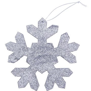 

DECOLED Vánoční dekorace - vločka, stříbrná, 15 cm