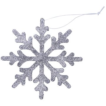 

DECOLED Vánoční dekorace - vločka, stříbrná, 15 cm