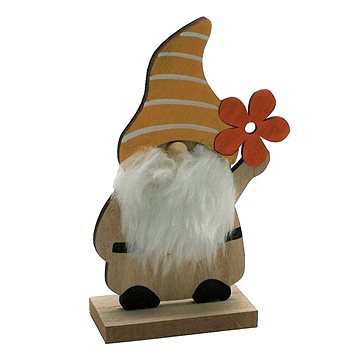 

GOBA Velikonoční dekorace - Skřítek s kytičkou, 16 cm