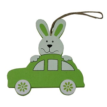

GOBA Velikonoční dekorace závěsná - Auto se zajíčkem