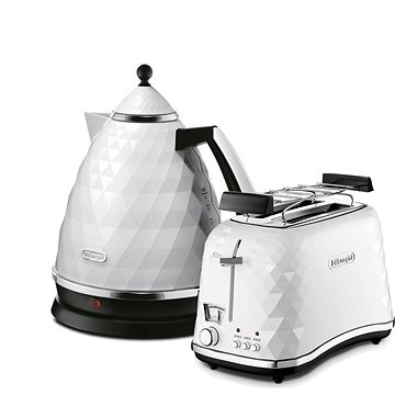 

Snídaňová kolekce De'Longhi Brillante - bílá (KBJ2001.W & CTJ2103.W)