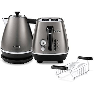 

Snídaňová kolekce De'Longhi Distinta Titanium (KBIN2001.TB & CTIN2103.TB)
