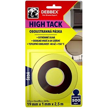 Den Braven Oboustranná páska HIGH TACK 19mmx1mmx2,5m