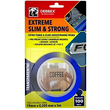 

Den Braven oboustranná páska Extreme Slim & Strong 24 mm × 0,205 mm x 5 m