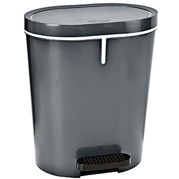 

Denox Oval pedálový odpadkový koš 25 l, plast, antracitový