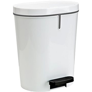 

Denox Oval pedálový odpadkový koš 25 l, plast, bílý
