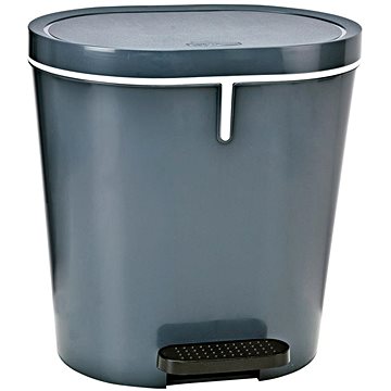 

Denox Oval pedálový odpadkový koš 8 l, plast, antracitový