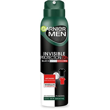 

GARNIER Men Mineral Invisible Black and White Colors Spray Antiperspirant 150 ml