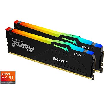 

Kingston FURY 32GB KIT DDR5 5200MHz CL36 Beast Black RGB