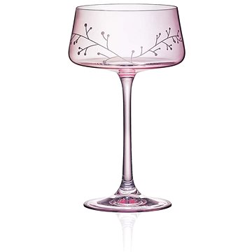 

Decor by Glassor Set koktejlek s mrazivým dekorem, růžový