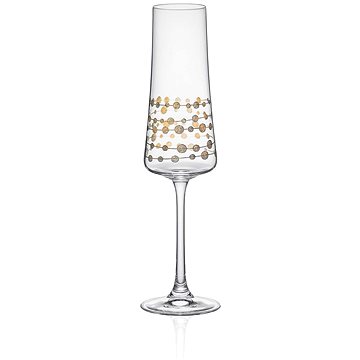

Decor by Glassor Set šampusek, dekor zlatý řetěz