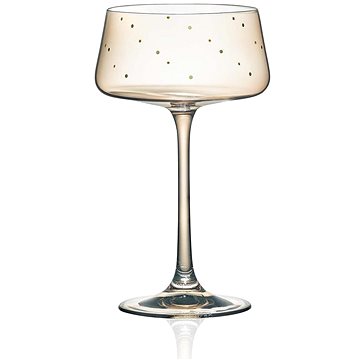 

Decor by Glassor Set zlatých koktejlek s puntíky
