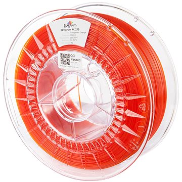 

Filament Spectrum PC 275 1.75mm Transparent Orange 1kg