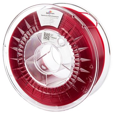

Filament Spectrum Premium PET-G 1.75mm Transparent Red 1kg