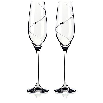

Diamante sklenice na šampaňské Silhouette City s kamínky Swarovski 210 ml 2KS