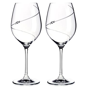 

Diamante sklenice na červené víno Silhouette City s kamínky Swarovski 470 ml 2KS