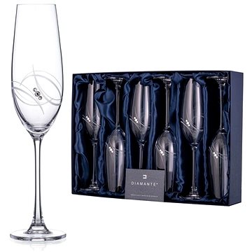 

Diamante sklenice na šampaňské Atlantis s kamínky Swarovski 260 ml 6KS