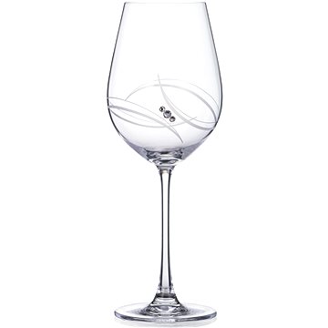 

Diamante sklenice na červené víno Atlantis s kamínky Swarovski 500 ml 6KS