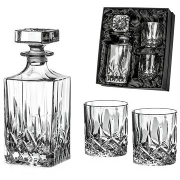 

Diamante whisky set Dorchester v saténovém balení 1+2