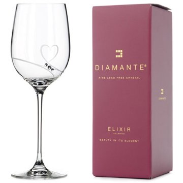 

Diamante Sklenice na bílé víno Romance s kamínky Swarovski 330 ml 1 ks