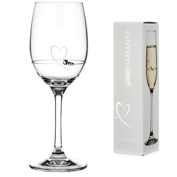 

Diamante Sklenice na bílé víno se Swarovski krystaly Petit Heart 240 ml 1 ks