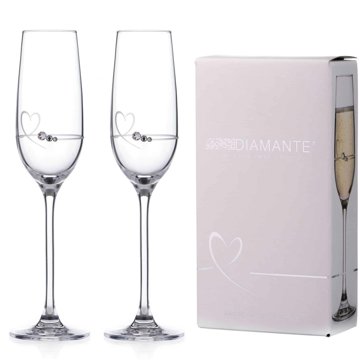 

Diamante Sklenice na Šampaňské se Swarovski krystaly Petit Heart 150 ml 2 ks