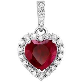 

DIAMOND SPOT Přívěsek rubínové srdce SRP115681R (Au 585/1000, 1,02 g)