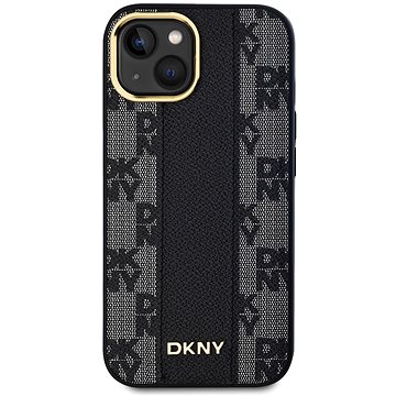 

DKNY PU Leather Checkered Pattern Magsafe Zadní Kryt pro iPhone 15 Black