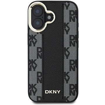 

DKNY PU Leather Checkered Pattern Magsafe Zadní Kryt pro iPhone 16 Plus Black