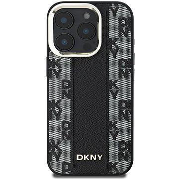 

DKNY PU Leather Checkered Pattern Magsafe Zadní Kryt pro iPhone 16 Pro Black