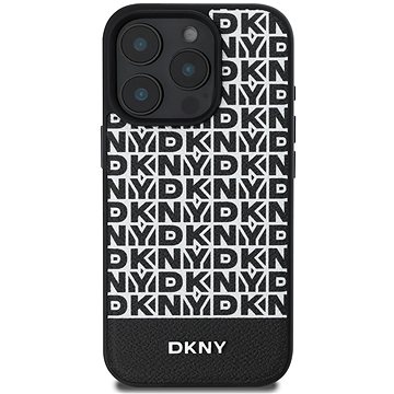 

DKNY PU Leather Repeat Pattern Bottom Stripe MagSafe Zadní Kryt pro iPhone 16 Pro Max Black