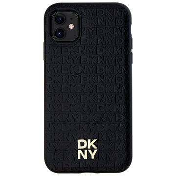 

DKNY PU Leather Repeat Pattern Stack Logo MagSafe Zadní Kryt pro iPhone 11 Black