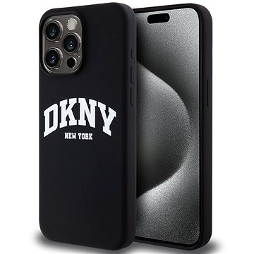 DKNY Liquid Silicone Arch Logo MagSafe Zadní Kryt pro iPhone 14 Pro Max Black