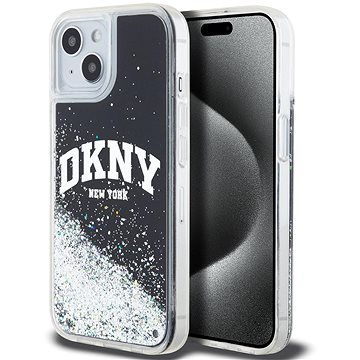 DKNY Liquid Glitter Arch Logo Zadní Kryt pro iPhone 11 Black