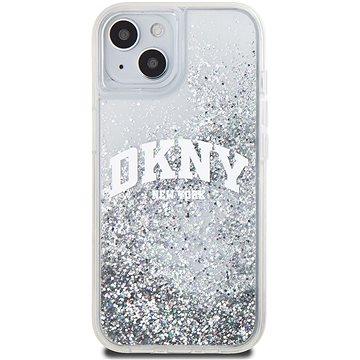 

DKNY Liquid Glitter Arch Logo Zadní Kryt pro iPhone 14 Transparent
